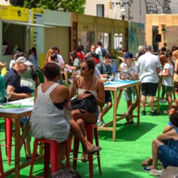 Busy and noisy food court