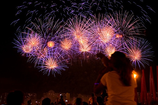 Watching fireworks