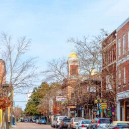 Mobile, Alabama, USA - Dauphin street in historic district.